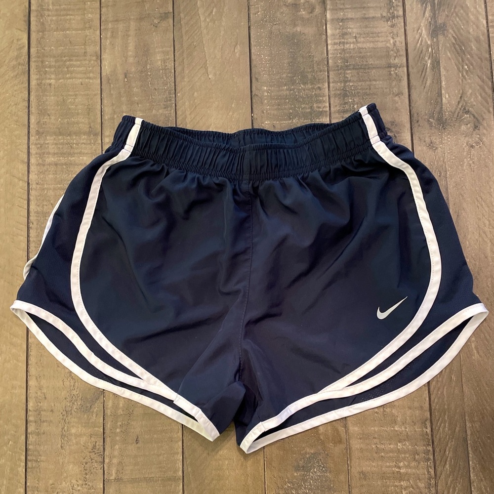 Womens Nike dri fit navy blue shorts